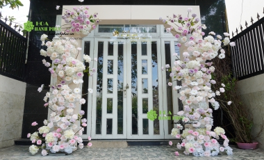 cổng hoa lụa đẹp