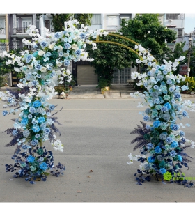 cổng xanh dương ( hoa thược dược)